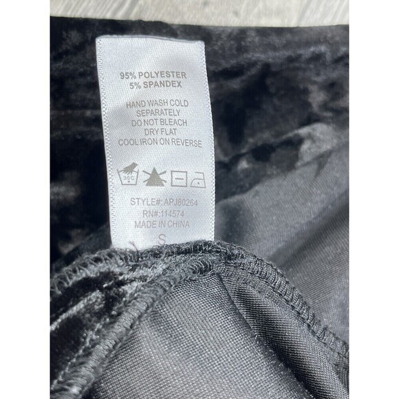 Anthropologie Pleione Velvet Kimono Cardigan Small Black Open Front Whimsy Goth - Picture 8 of 10